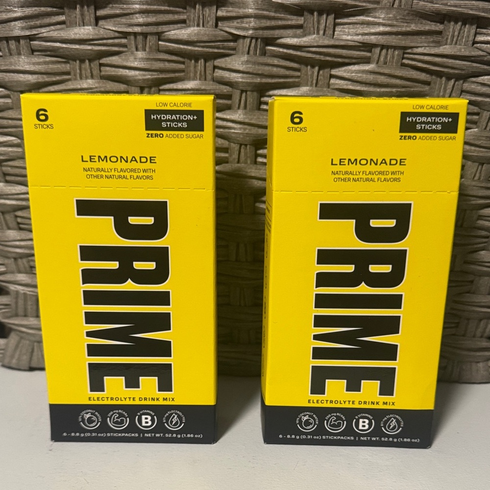 Prime Lemonade Electrolyte Drink Mix- 2 boxes